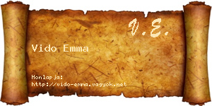 Vido Emma névjegykártya
